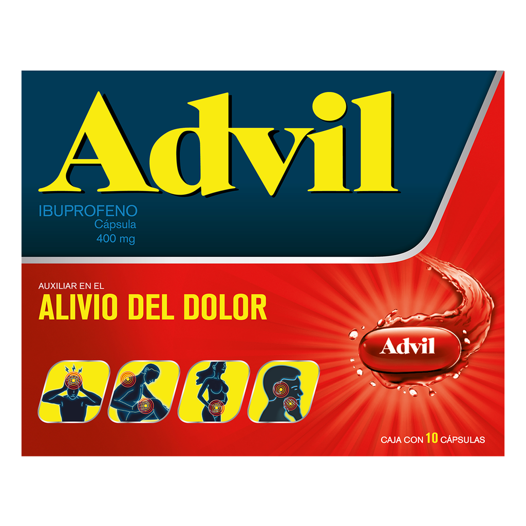 Advil Max 400 mg - 10 capsulas 