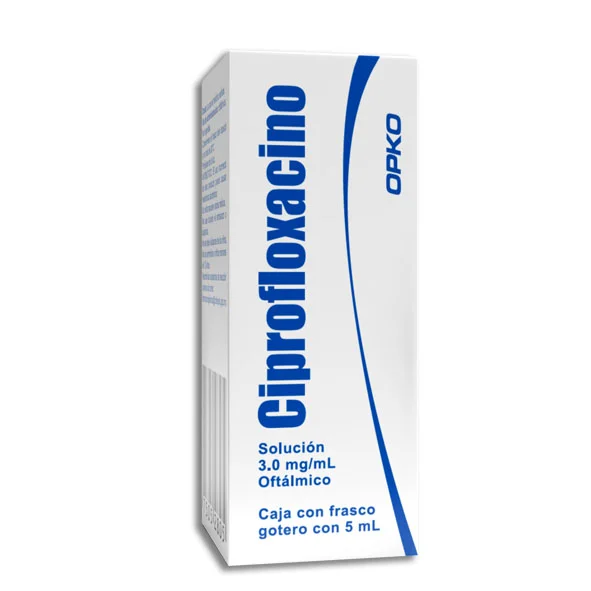  Ciprofloxacino Solución Oftálmica 3 mg/ml 5 ml