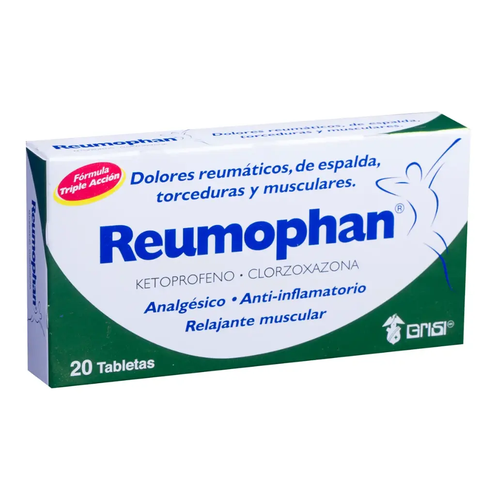 Reumophan Ketoprofeno/Clorzoxazona 20 tabletas
