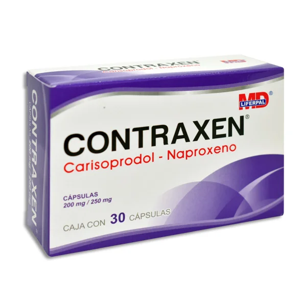 Contraxen Carisoprodol‑Naproxeno 200/250 mg – 30 capsulas