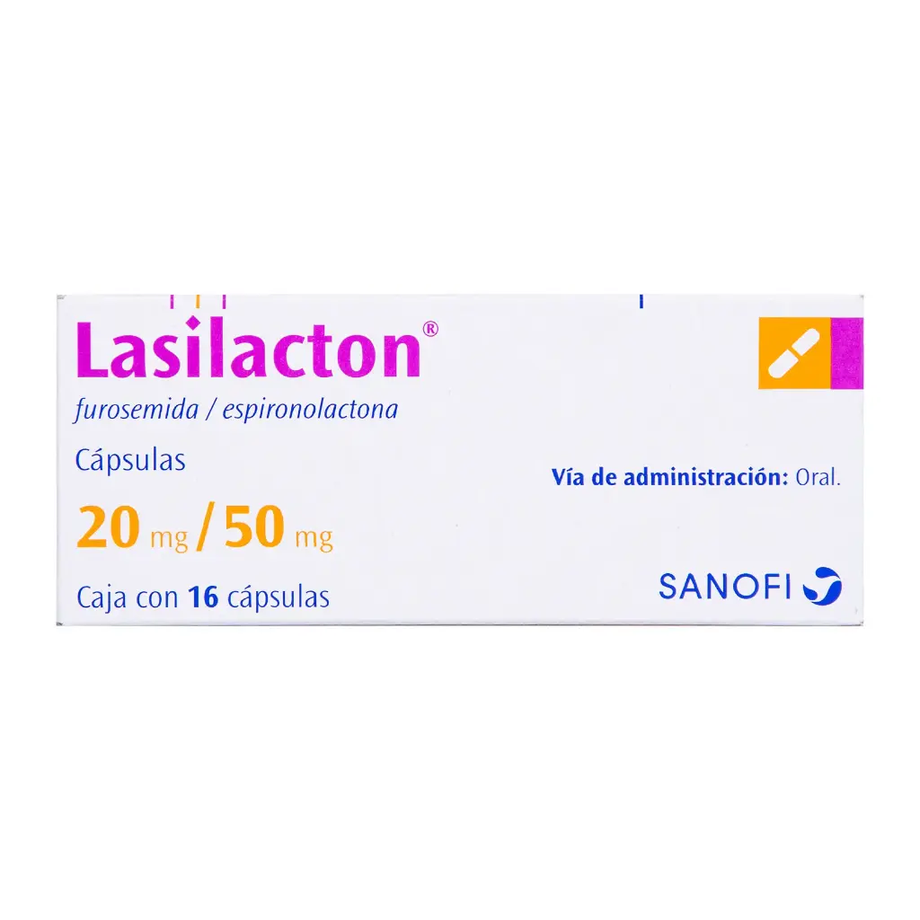Lasilacton 50 mg/20 mg 16 Capsulas
