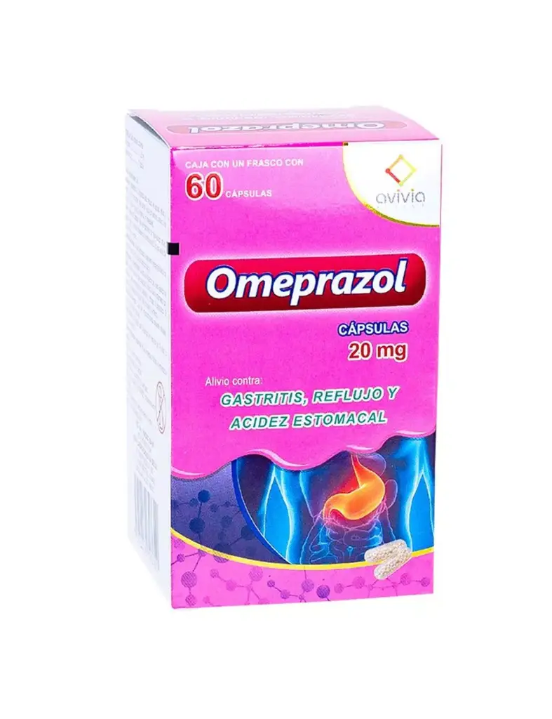 Omeprazol Avivia 20 mg 60 cápsulas 