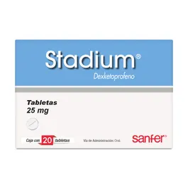 Stadium 25 mg  20 tabletas