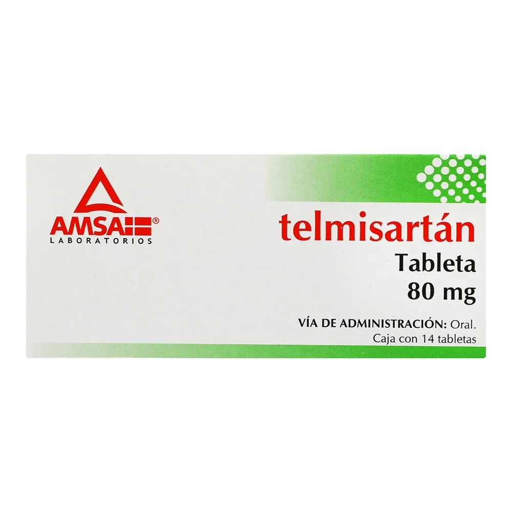 Telmisartan 80 Mg Caja C/28 Tabletas