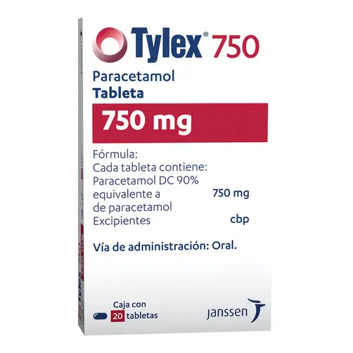 Tylex 750 mg Oral 20 tabletas