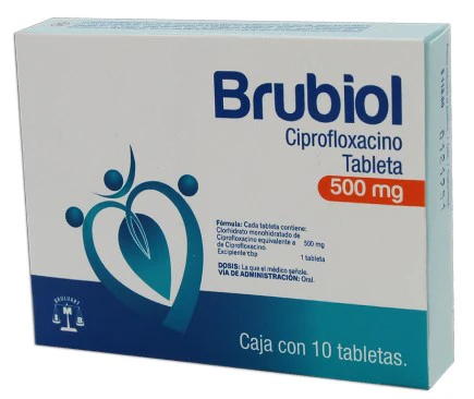 Brubiol Ciprofloxacino 500 mg – caja x 10 tabletas