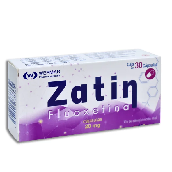 Zatin Fluoxetina 20 Mg 30 Cápsulas Genérico Wermarphar