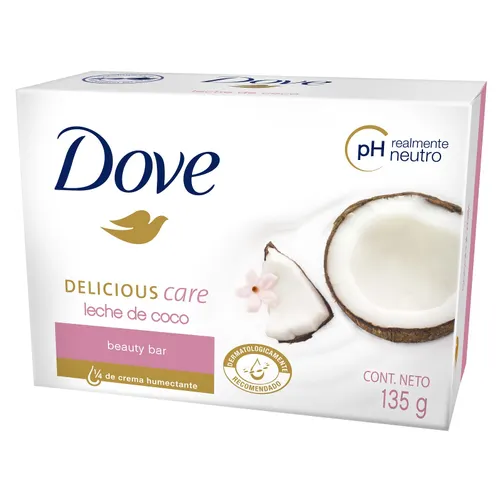 Jabón Dove Leche de Coco 135g Barra