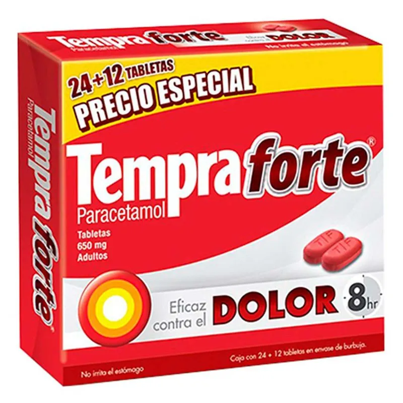 Tempra Forte 650 mg - 36 tabletas