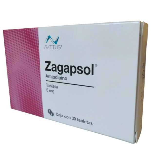 Zagapsol Amlodipino 5 mg 30 Tabletas 