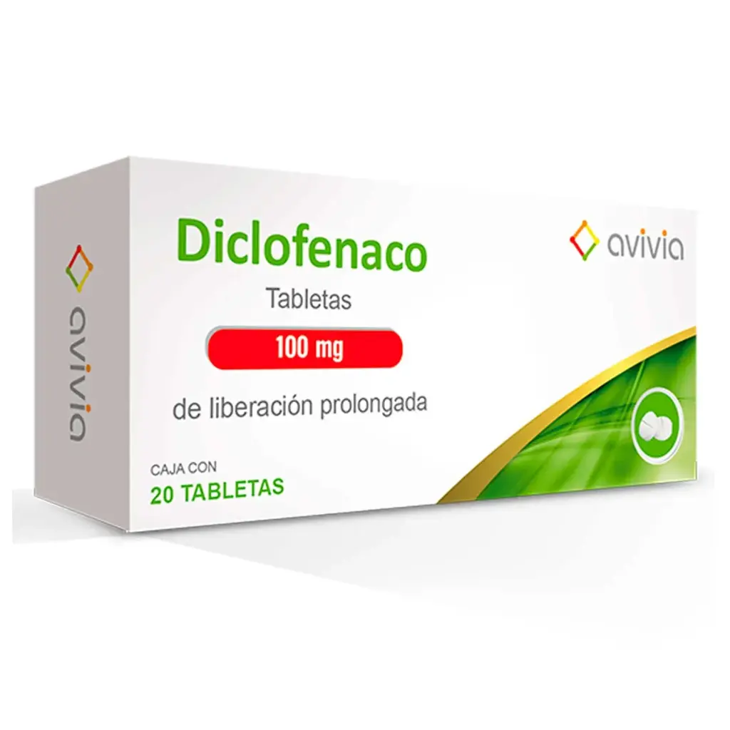  Diclofenaco AVIVIA 100 mg – 20 Tabletas LP