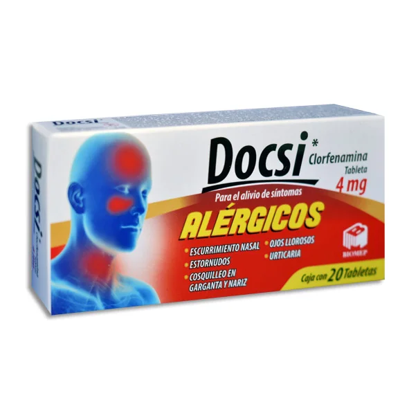 Docsi Clorfenamina 4 mg – 20 tabletas