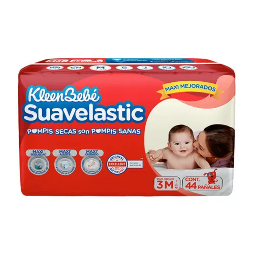  Kleen Bebé Suavelastic Max Mediano – Pañales Desechables