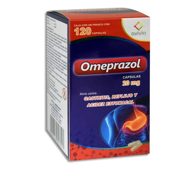  Omeprazol Avivia 20 mg × 120 capsulas 
