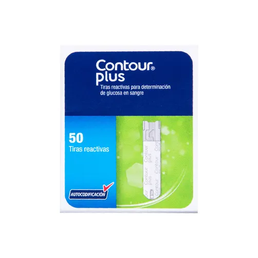 Contour Plus 50 tiras para medidor de glucosa