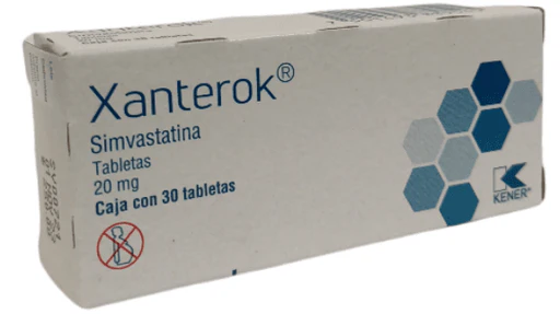 Xanterok 20 mg 30 tabletas · Simvastatina Kener