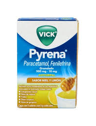 Vick Pyrena 12 sobres Antigripal Miel‑Limón 500 mg/10 mg 