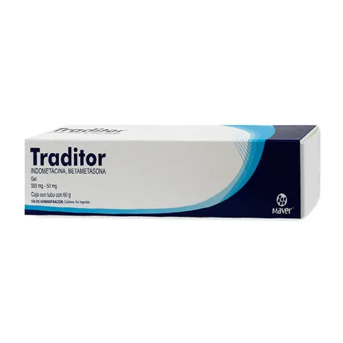  Gel Traditor Indometacina 500 mg / Betametasona 50 mg Tubo con 60 g