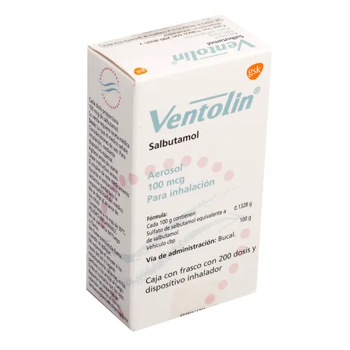  Ventolin Inhalador 100 µg 200 dosis