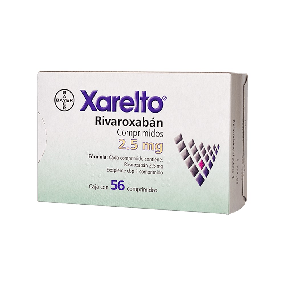 Xarelto Rivaroxabán 2.5 mg 56 tabletas