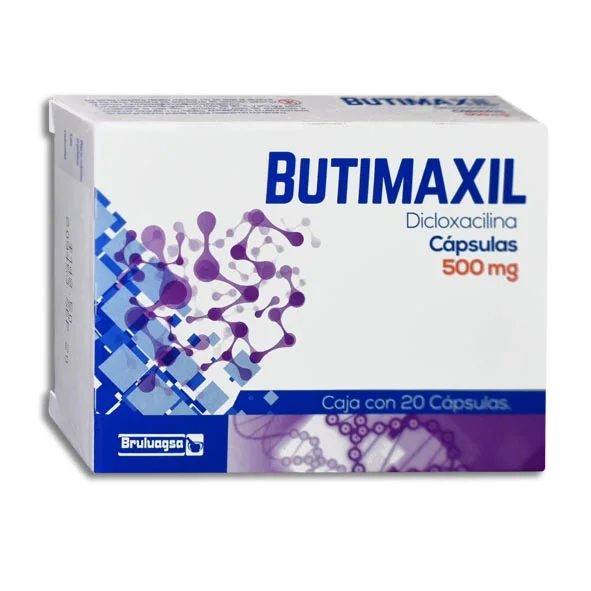 Butimaxil Dicloxacilina 500 mg 20 cápsulas