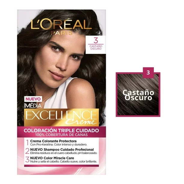 L’Oréal Imedia Excellence Crema Castaño Oscuro Tono 3