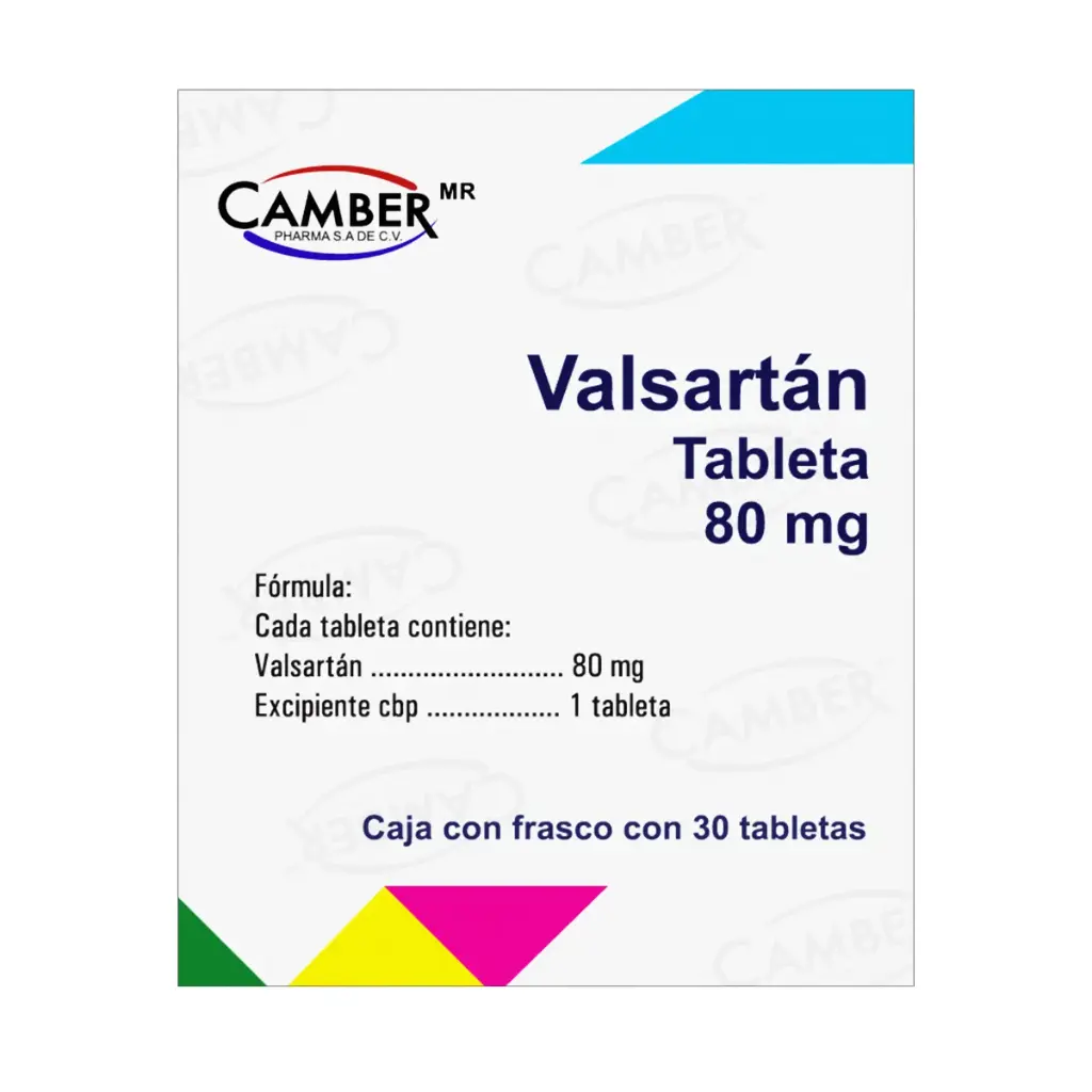 Valsartán 80 mg C/30 tabletas 