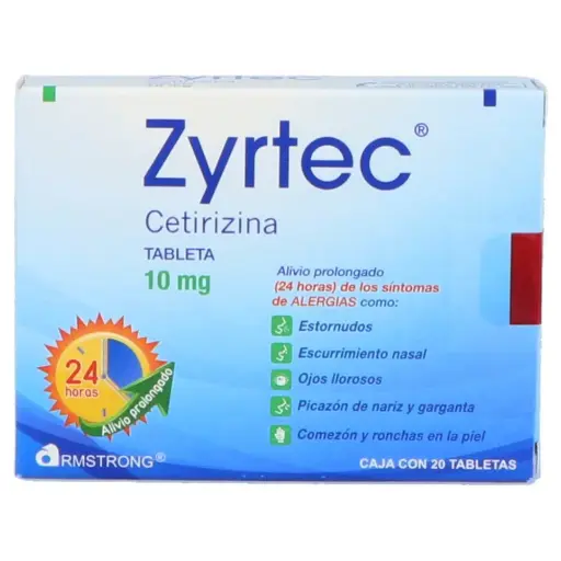 [ZYR-ARM-CAJ-ANT] Zyrtec Cetirizina 10 mg – 20 tabletas