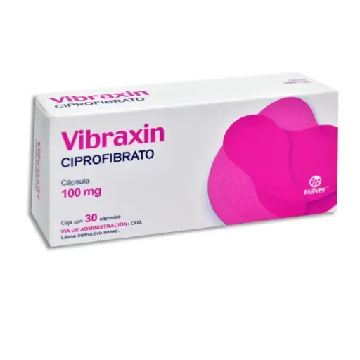 [VIB-MAV-CAJ-HIP] Vibraxin Ciprofibrato 100 mg – 30 Capsulas